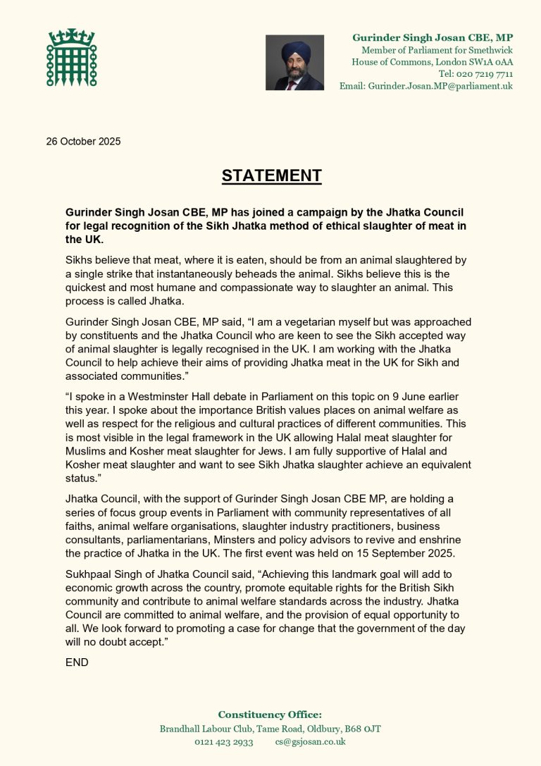 MP Statement